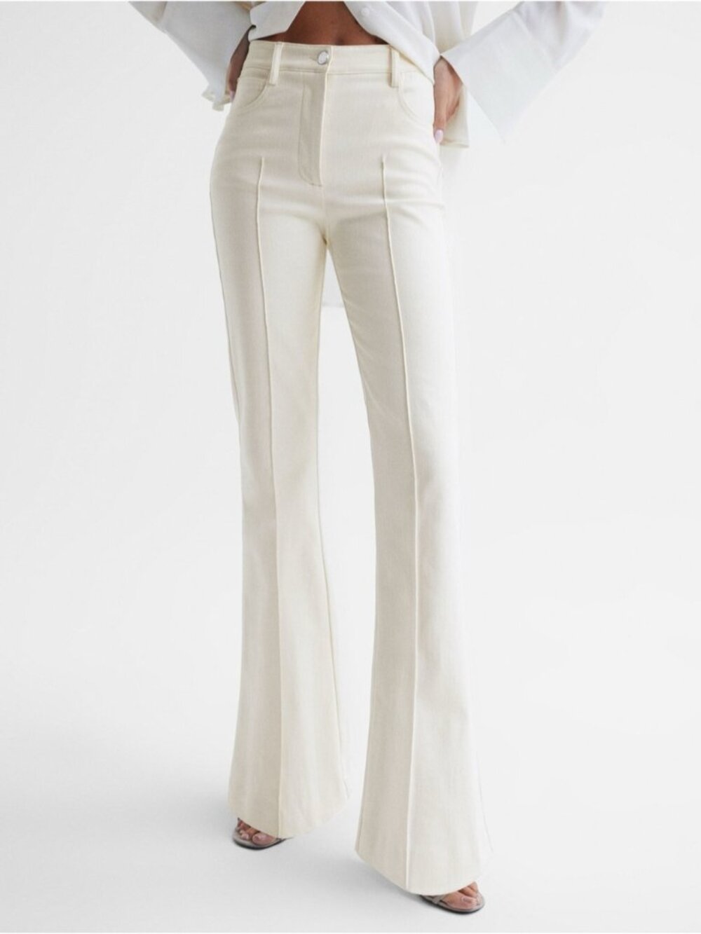 Reiss Florence High Rise Flared Trousers
